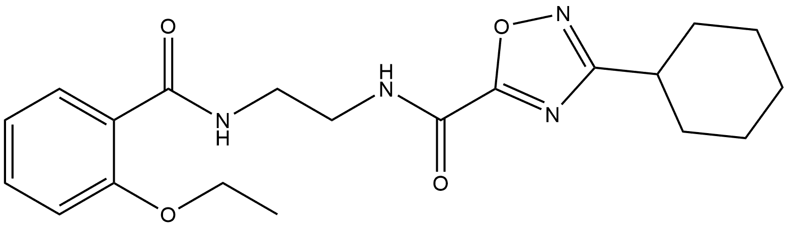 3-Cyclohexyl-N-[2-[(2-ethoxybenzoyl)amino]ethyl]-1,2,4-oxadiazole-5-carboxamide Structure