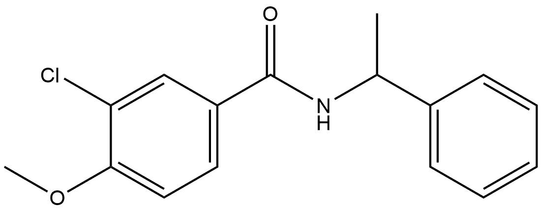 3-Chloro-4-methoxy-N-(1-phenylethyl)benzamide Structure
