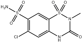 2H-1,2,4-Benzothiadiazine-7-sulfonamide, 6-chloro-3,4-dihydro-2-methyl-3-oxo-, 1,1-dioxide