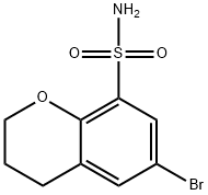 2H-1-Benzopyran-8-sulfonamide, 6-bromo-3,4-dihydro- 化学構造式