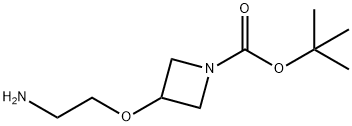 1-Azetidinecarboxylic acid, 3-(2-aminoethoxy)-, 1,1-dimethylethyl ester Struktur