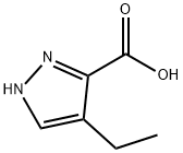 4-Ethyl-1H-pyrazole-3-carboxylic acid 化学構造式