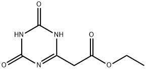 1,3,5-Triazine-2-acetic acid, 1,4,5,6-tetrahydro-4,6-dioxo-, ethyl ester Struktur