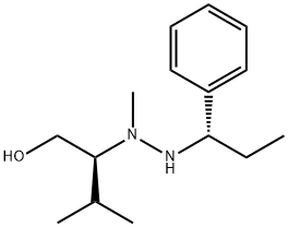 1-Butanol, 3-methyl-2-[1-methyl-2-(1-phenylpropyl)hydrazino]-, [S-(R*,R*)]- (9CI) Struktur