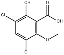 Benzoic acid, 3,5-dichloro-2-hydroxy-6-methoxy- Structure