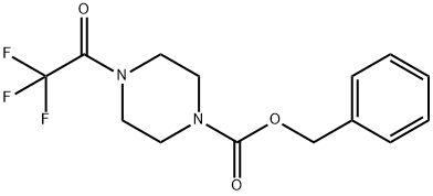 4-Trifluoroacetyl-1-piperazinecarboxylic acid benzyl ester 结构式