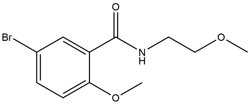 5-Bromo-2-methoxy-N-(2-methoxyethyl)benzamide 结构式