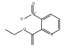 Pyridine, 2-(1-ethoxyethenyl)-3-nitro- Structure