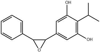 1,3-Benzenediol, 2-(1-methylethyl)-5-(3-phenyl-2-oxiranyl)- 结构式