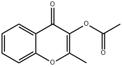 4H-1-Benzopyran-4-one, 3-(acetyloxy)-2-methyl- 结构式