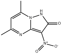 5,7-二甲基-3-硝基吡唑并[1,5-A]嘧啶-2(1H)-酮 结构式