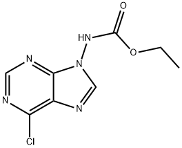 Ethyl (6-chloro-9H-purin-9-yl)carbamate 化学構造式