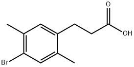 Benzenepropanoic acid, 4-bromo-2,5-dimethyl- Struktur