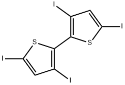 2-(3,5-Diiodothiophen-2-yl)-3,5-diiodothiophene 化学構造式