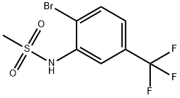 N-[2-溴-5-(三氟甲基)苯基]甲磺酰胺, 900183-00-8, 结构式