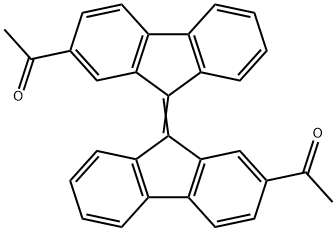 Ethanone, 1-[9-(2-acetyl-9H-fluoren-9-ylidene)-9H-fluoren-2-yl]- Struktur