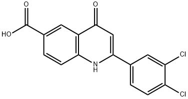 2-(3,4-Dichlorophenyl)-4-oxo-1,4-dihydroquinoline-6-carboxylic acid Structure