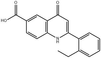 2-(2-Ethylphenyl)-4-oxo-1,4-dihydroquinoline-6-carboxylic acid Structure