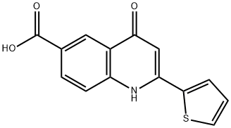 4-Oxo-2-(thiophen-2-yl)-1,4-dihydroquinoline-6-carboxylic acid Structure