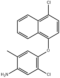 5-Chloro-4-((4-chloronaphthalen-1-yl)oxy)-2-methylaniline Struktur