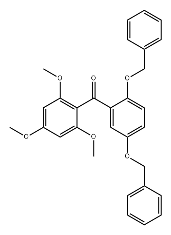 Methanone, [2,5-bis(phenylmethoxy)phenyl](2,4,6-trimethoxyphenyl)- 化学構造式