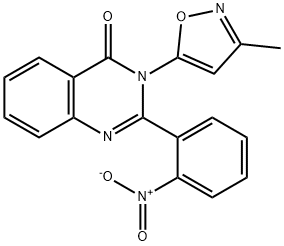 3-(3-Methylisoxazol-5-yl)-2-(2-nitrophenyl)quinazolin-4(3H)-one Struktur