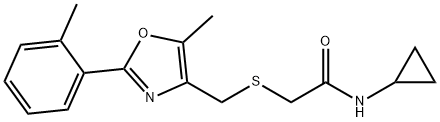 Acetamide, N-cyclopropyl-2-[[[5-methyl-2-(2-methylphenyl)-4-oxazolyl]methyl]thio]-|