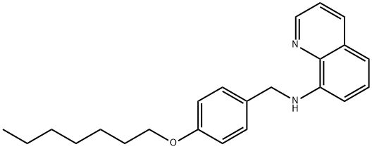 N-(4-(Heptyloxy)benzyl)quinolin-8-amine,90266-40-3,结构式