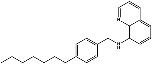 N-(4-Heptylbenzyl)quinolin-8-amine Struktur