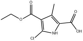 1H-Pyrrole-2,4-dicarboxylic acid, 5-chloro-3-methyl-, 4-ethyl ester Structure