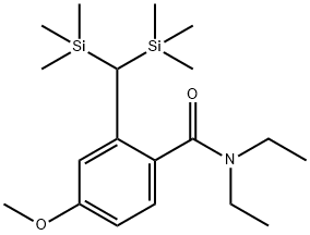 2-(Bis(trimethylsilyl)methyl)-N,N-diethyl-4-methoxybenzamide,90359-74-3,结构式