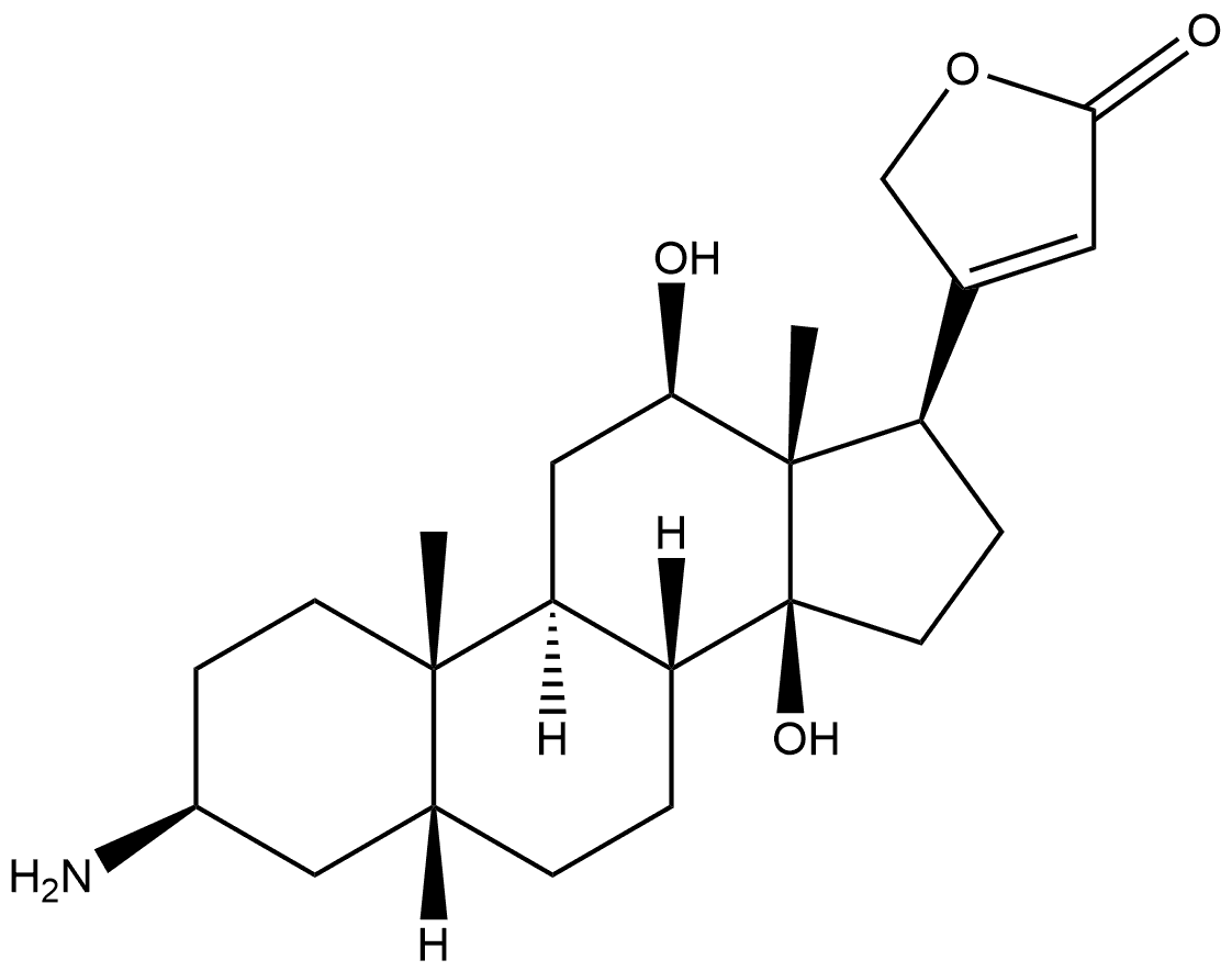 Card-20(22)-enolide, 3-amino-12,14-dihydroxy-, (3β,5β,12β)- 结构式