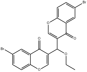 3,3''-(Ethoxymethylene)bis(6-bromo-4H-chromen-4-one) 结构式