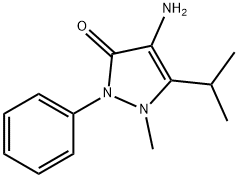 3H-Pyrazol-3-one, 4-amino-1,2-dihydro-1-methyl-5-(1-methylethyl)-2-phenyl- Structure