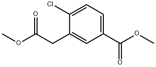 Benzeneacetic acid, 2-chloro-5-(methoxycarbonyl)-, methyl ester 结构式