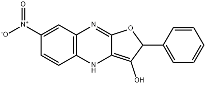 Furo[2,?3-?b]?quinoxalin-?3-?ol, 2,?4-?dihydro-?7-?nitro-?2-?phenyl- (9CI) Struktur