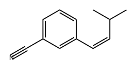 Benzonitrile, 3-(3-methyl-1-butenyl)-, (Z)- (9CI) Structure