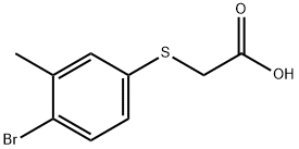 Acetic acid, 2-[(4-bromo-3-methylphenyl)thio]- Structure