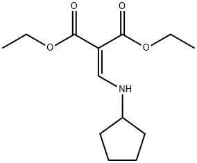 Propanedioic acid, 2-[(cyclopentylamino)methylene]-, 1,3-diethyl ester Struktur