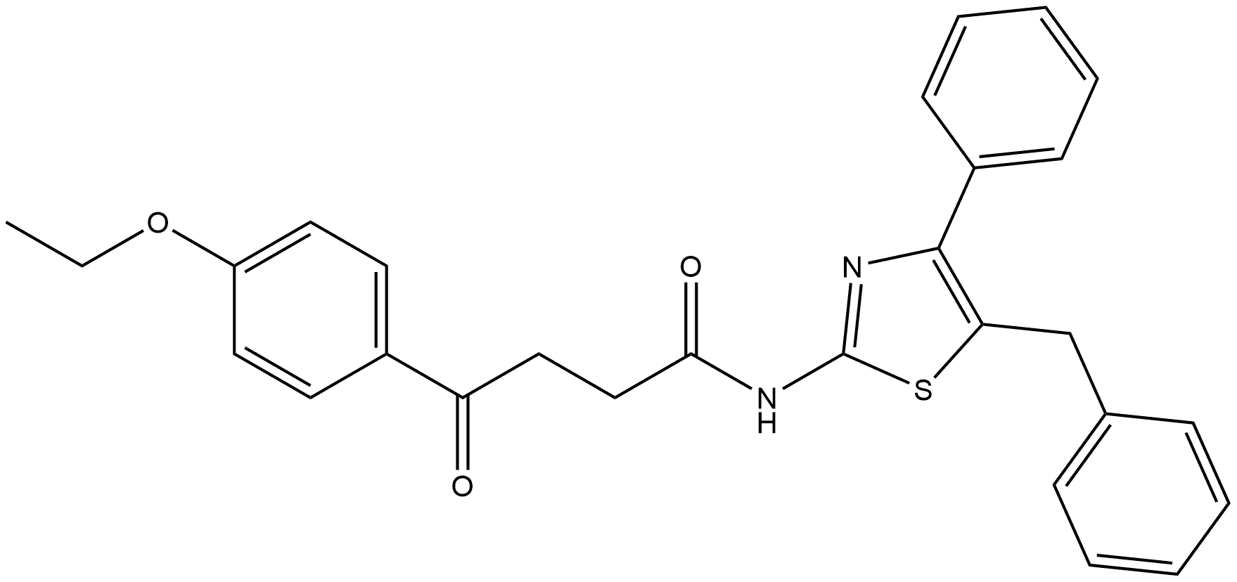 Benzenebutanamide, 4-ethoxy-γ-oxo-N-[4-phenyl-5-(phenylmethyl)-2-thiazolyl]-,905590-59-2,结构式
