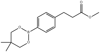 Benzenepropanoic acid, 4-(5,5-dimethyl-1,3,2-dioxaborinan-2-yl)-, methyl ester Structure