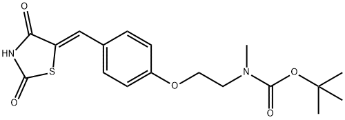 (Z)-5-[4-[2-[BOC-(甲基)氨基]乙氧基]亚苄基]噻唑烷-2,4-二酮,905990-90-1,结构式