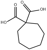 1,1-シクロヘプタンジカルボン酸 化学構造式