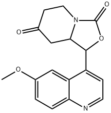 3H-?Oxazolo[3,?4-?a]?pyridine-?3,?7(1H)?-?dione, tetrahydro-?1-?(6-?methoxy-?4-?quinolinyl)?- (9CI) Structure