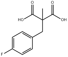 Propanedioic acid, 2-[(4-fluorophenyl)methyl]-2-methyl- 化学構造式
