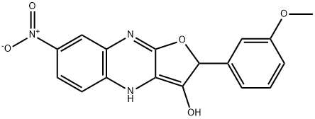 Furo[2,?3-?b]?quinoxalin-?3-?ol, 2,?4-?dihydro-?2-?(3-?methoxyphenyl)?-?7-?nitro- (9CI),906630-02-2,结构式