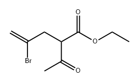 4-Pentenoic acid, 2-acetyl-4-bromo-, ethyl ester 化学構造式
