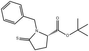 L-Proline, 1-(phenylmethyl)-5-thioxo-, 1,1-dimethylethyl ester 化学構造式