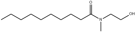 Decanamide, N-(2-hydroxyethyl)-N-methyl- Structure