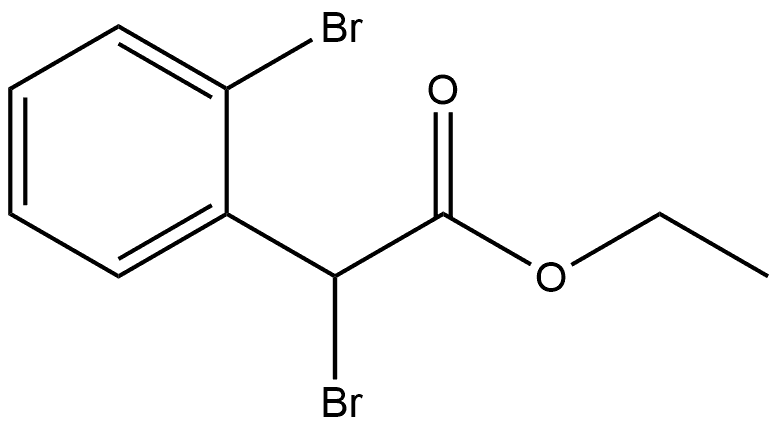 Benzeneacetic acid, α,2-dibromo-, ethyl ester Structure